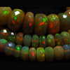 85.90 Ctw - 16 Inches Full Strand So Gorgeous High Quality - Welo Ethiopian OPAL - Micro Faceted Rondell Beads Strong Fire Huge size 4 - 9 mm